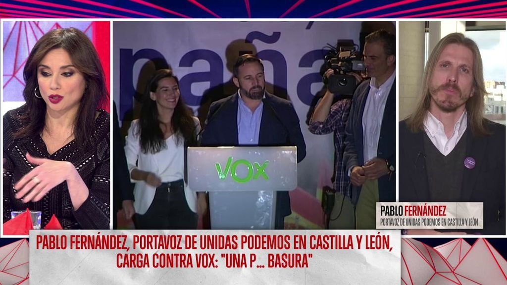 Pablo Fernández (Unidas Podemos) habla tras su crítica explícitamente las propuestas de VOX