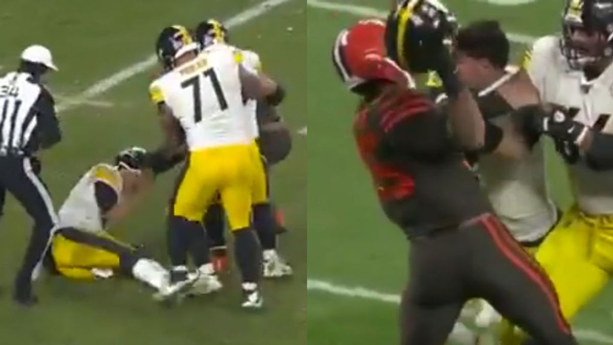 Jugador de la NFL pierde los papeles: le arranca el casco a un rival y le golpea con él en la cabeza