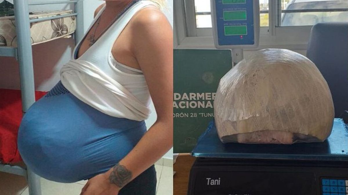 Detenida por simular estar embarazada para transportar droga: llevaba más de 4 kilos de marihuana escondidos