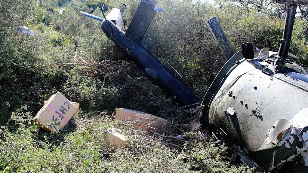 Narcohelicóptero accidentado