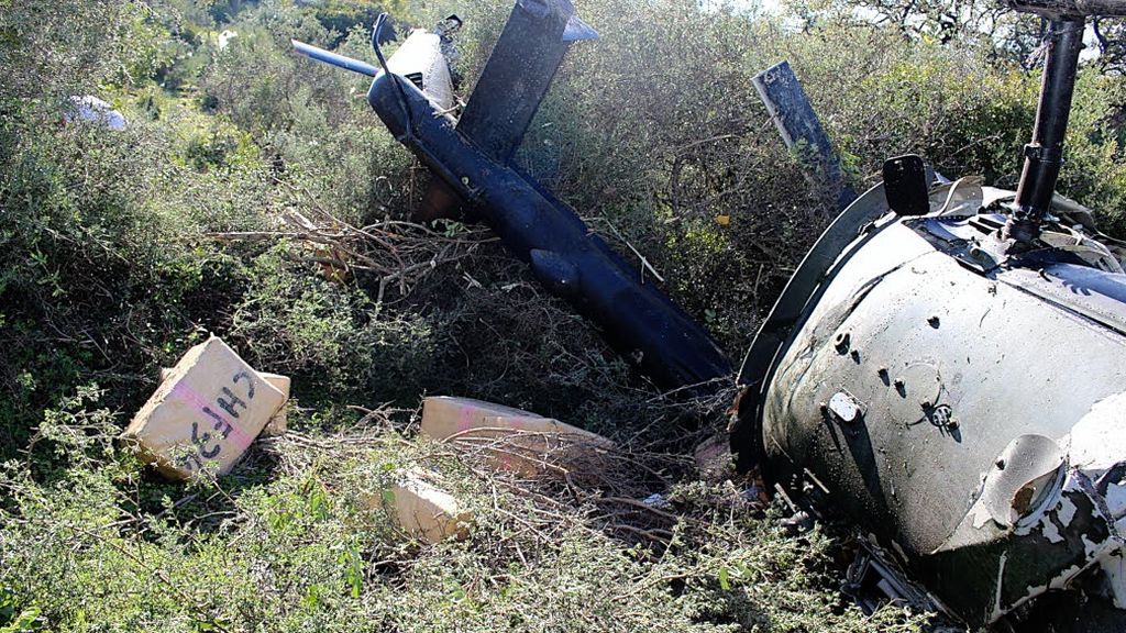 Narcohelicóptero accidentado