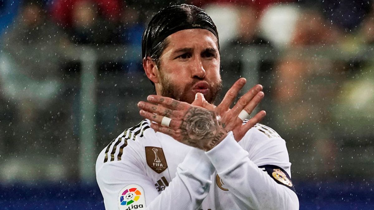 Sergio Ramos celebra gol contra el Eibar Sergio Ramos celebra gol contra el Eibar