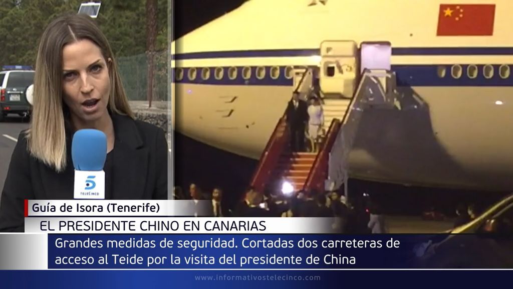 El presidente chino visita Tenerife: grandes medidas de seguridad y dos carreteras cortadas en la isla