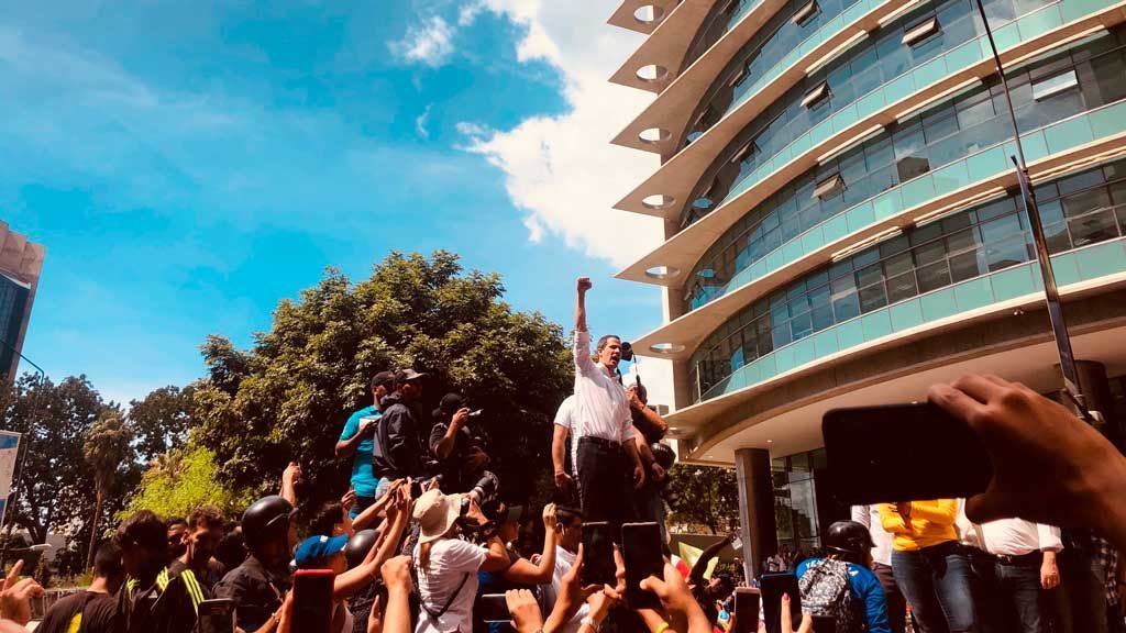 Juan Guaidó en la manifestación del 16N en Caracas