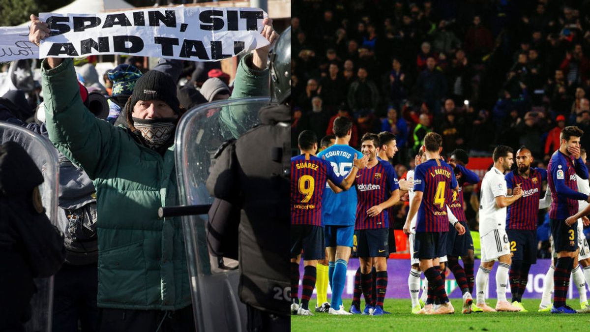 Tsunami Democràtic pide al Barça y al Madrid que permitan exhibir una pancarta el día del Clásico: "Siéntate y habla"