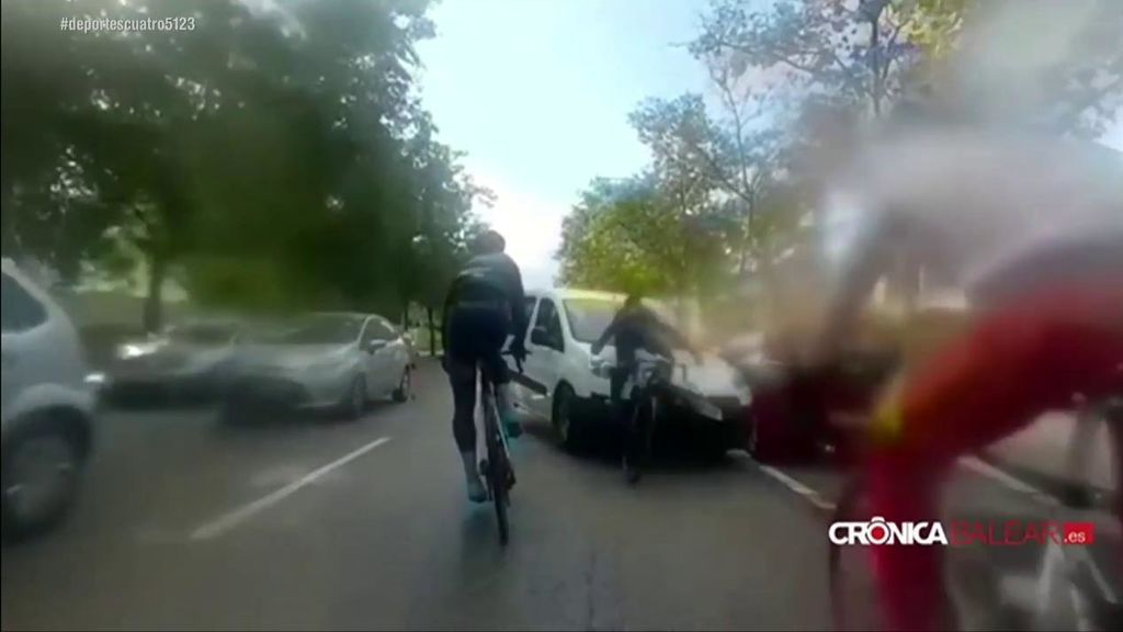 Atropello a tres ciclistas en Palma: el conductor se dio a la fuga