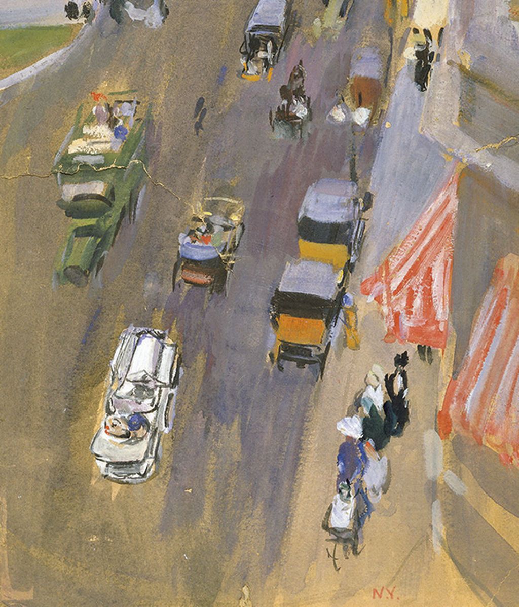Joaquín-Sorolla.-Fifth-Avenue,-Nueva-York,-1911.-Gouache-sobre-papel