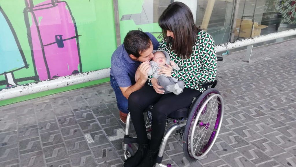 Rafa y su madre en el hospital Vall d'Hebron de Barcelona Rafa y su madre en el hospital Vall d'Hebron de Barcelona