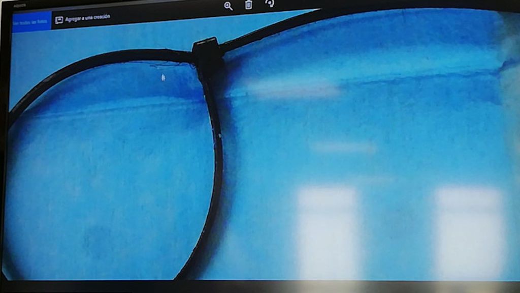 Imagen de la brida que se encontró enredada en el pelo de Diana