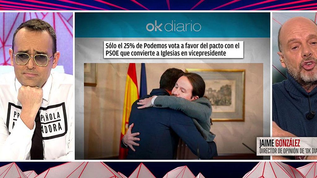 Jaime González justifica el titular de ‘OK Diario’ sobre Podemos: “Hay inscritos más de 500.000 y solo han votado 134.000”