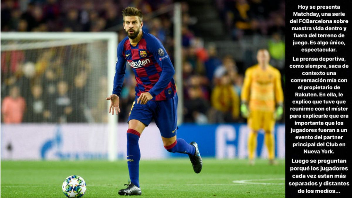 El ataque de Piqué a la prensa deportiva: "Luego se preguntan porqué los jugadores cada vez están más separados y distantes de los medios"