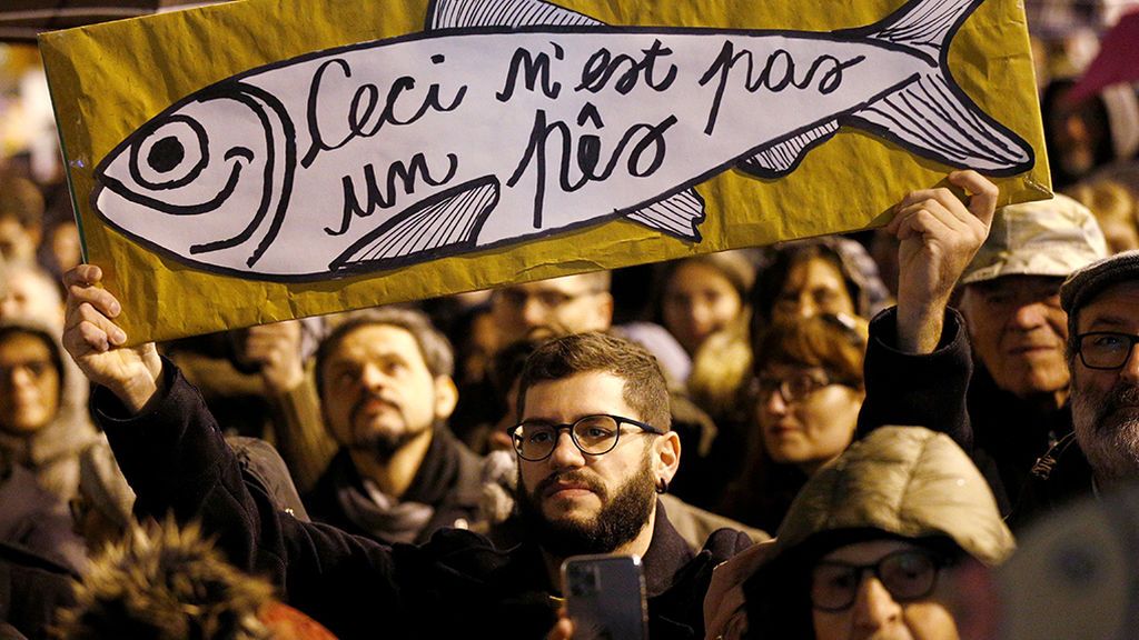 Movimiento de 'las sardinas' contra Salvini en Italia