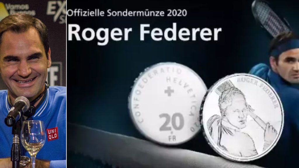 Suiza homenajea a Roger Federer acuñando monedas de oro y plata con su rostro Suiza homenajea a Roger Federer acuñando monedas de oro y plata con su rostro