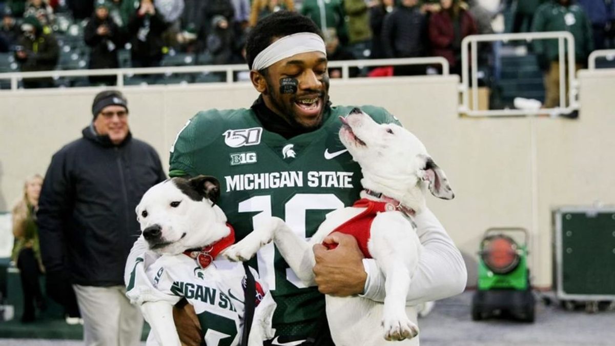 Perdió a sus padres y salió con sus perros en el 'Senior Day': la historia del jugador de fútbol americano Josh Butler Perdió a sus padres y salió con sus perros en el 'Senior Day': la historia del jugador de fútbol americano Josh Butler