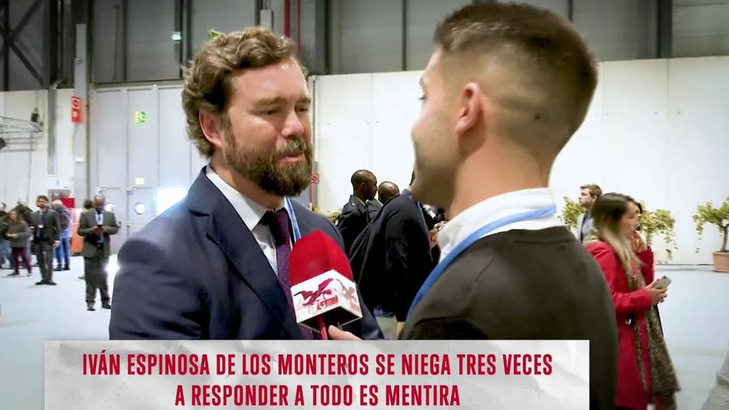 Espinosa de los Monteros (VOX) niega tres veces a 'Todo es mentira': "No tengo interés en hablar con ustedes"