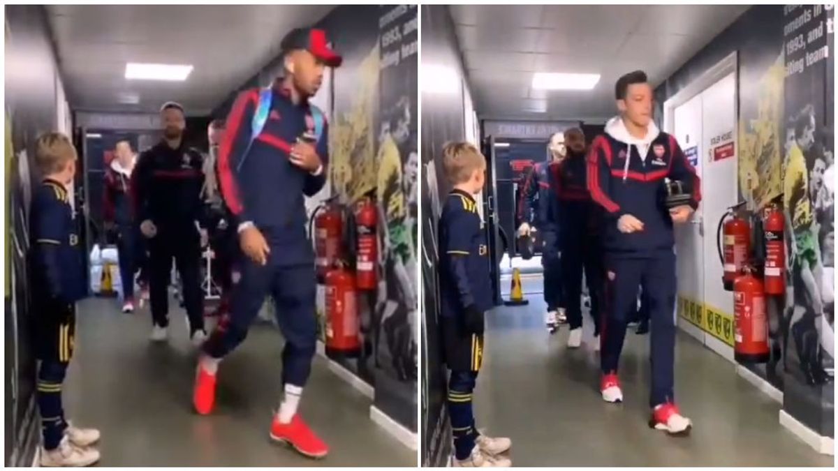 La plantilla del Arsenal pasa olímpicamente del niño que les acompañará antes del partido