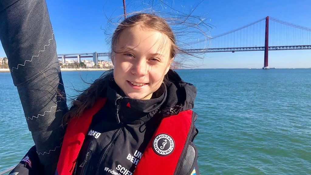 Greta Thunberg, durante su viaje en catamarán hacia la Cumbre del Clima