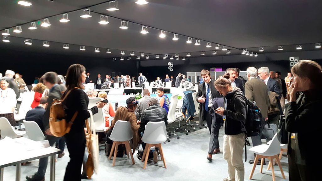 Sala de la Cumbre del Clima donde se suponía que iba a intervenir Greta Thunberg