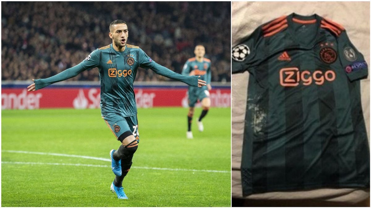 Un jugador del Ajax le regala su camiseta tras un partido de Champions y la subasta en Ebay Un jugador del Ajax le regala su camiseta tras un partido de Champions y la subasta en Ebay