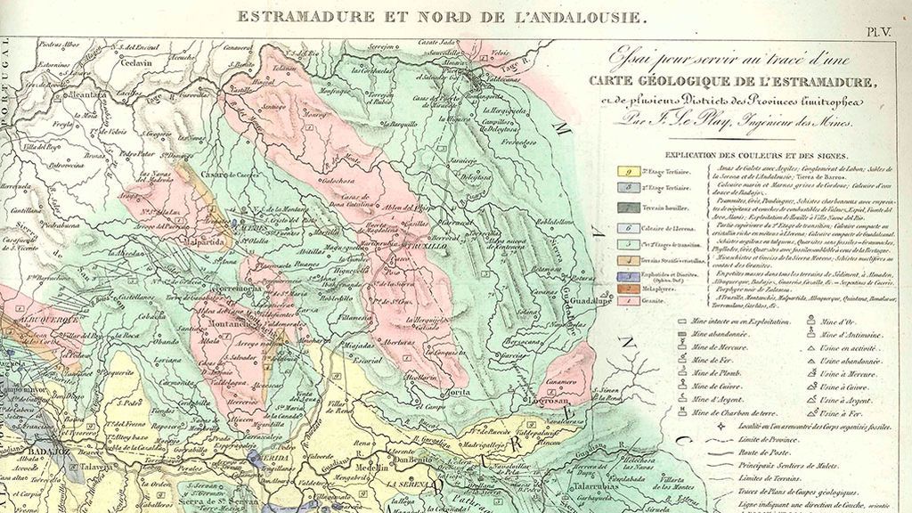 Mapa antiguo minero
