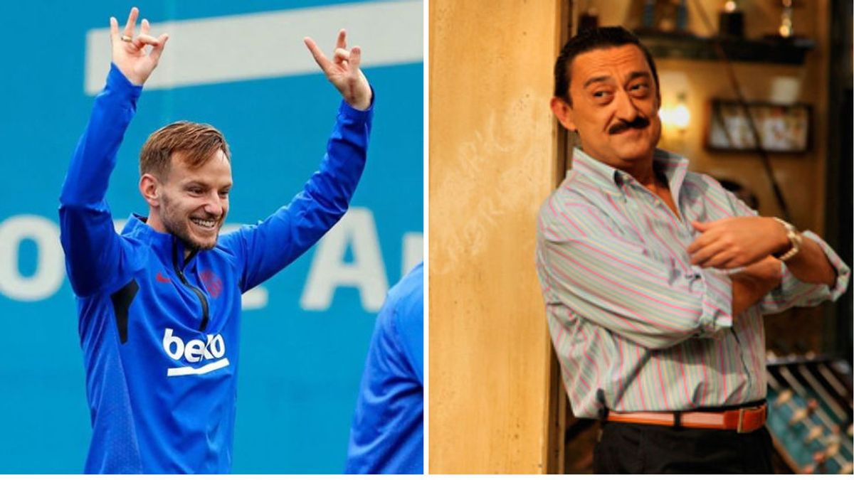 Rakitic imita a Mauricio Colmenero en pleno entrenamiento del Barça: "Qué te parece mi 'tiri, tiri, titi'" Rakitic imita a Mauricio Colmenero en pleno entrenamiento del Barça: "Qué te parece mi 'tiri, tiri, titi'"