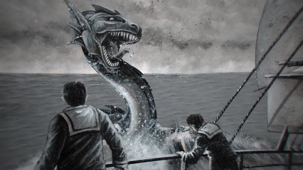Los monstruos que esconde el mar: criaturas en forma de dragón, cocodrilos gigantes y seres con enormes cuernos en la cabeza