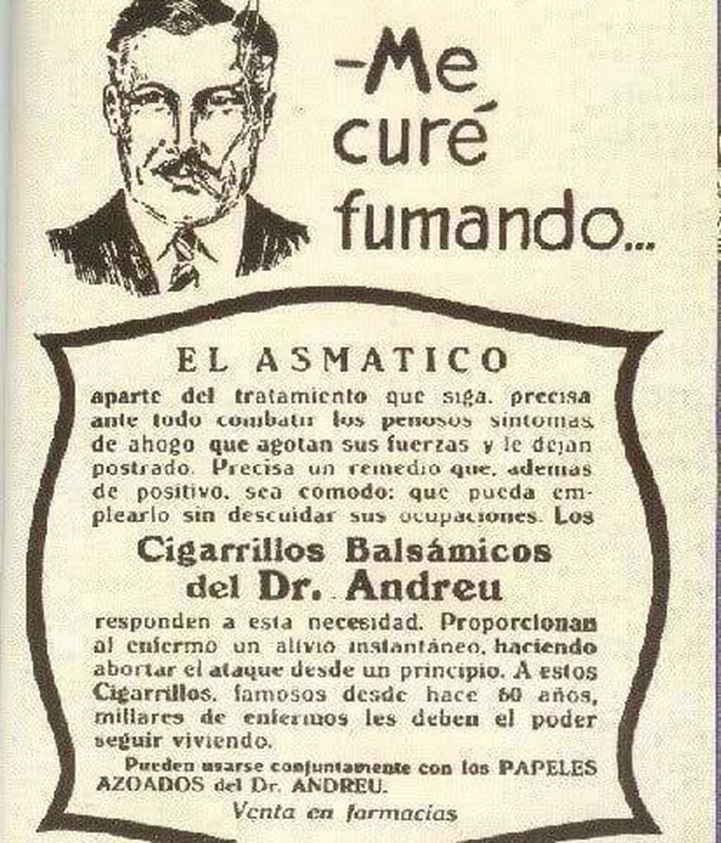 Publicidad vintage: tabaco para el asma, coñac para conducir - Uppesrs