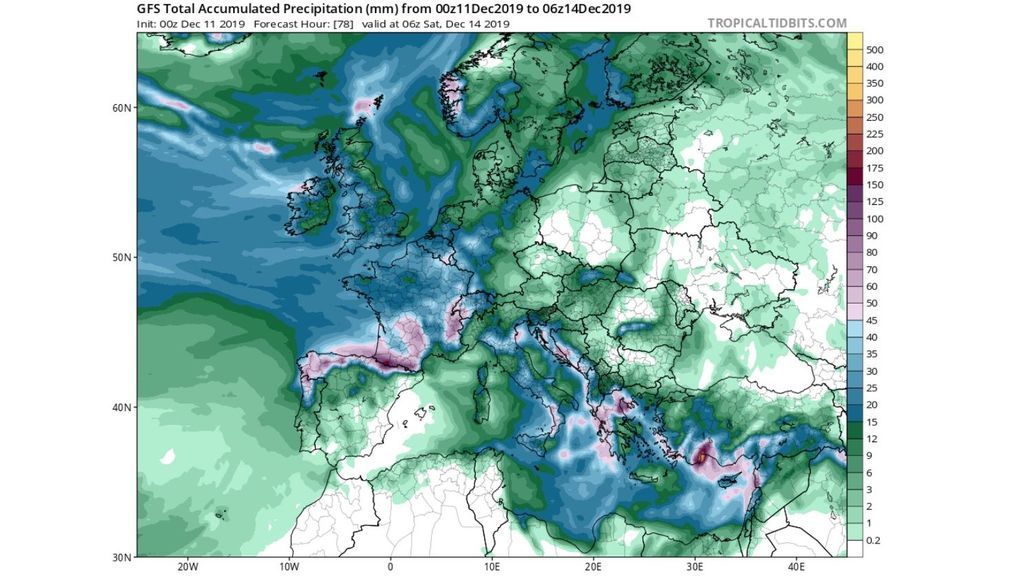 gfs lluvias