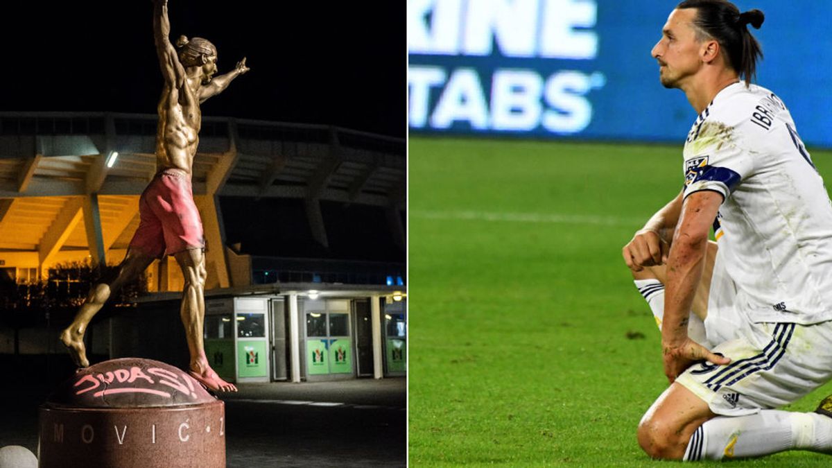 Nuevos actos vandálicos en la estatua de Ibrahimovic: intentan serrar los pies de la efigie Nuevos actos vandálicos en la estatua de Ibrahimovic: intentan serrar los pies de la efigie