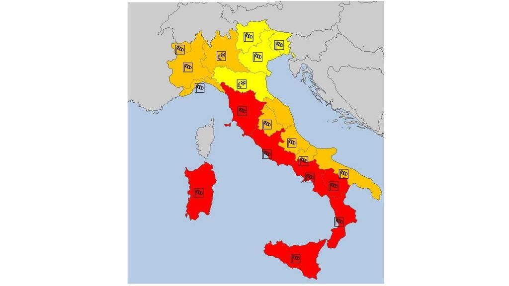 aviso rojo viento italia
