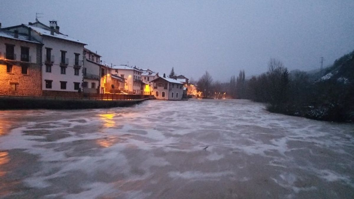 Ríos desbordados e inundaciones: las consecuencias de la borrasca en Navarra