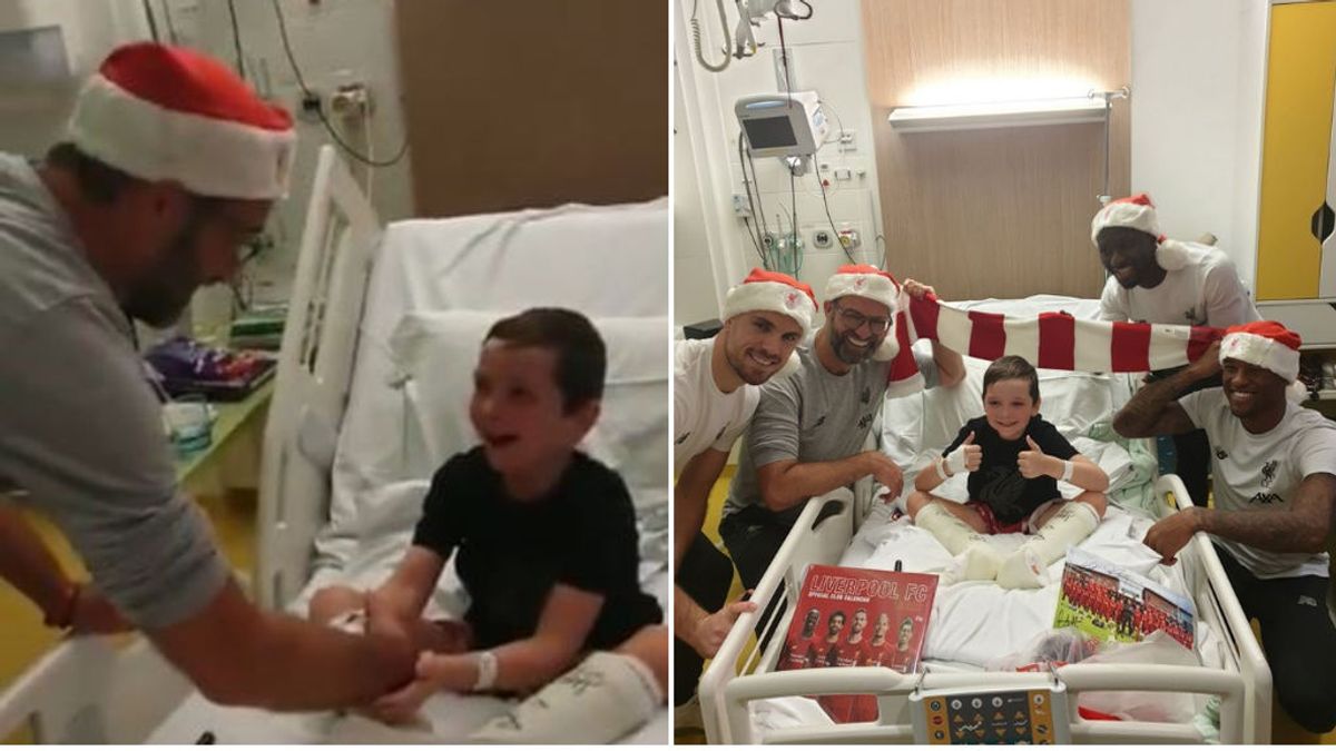 "Ha sido el mejor día de mi vida", las lágrimas de un niño al recibir la visita de Klopp y los jugadores del Liverpool en el hospital