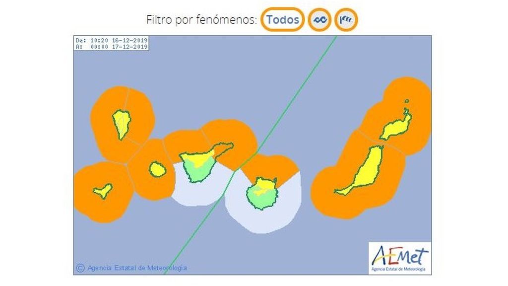 aviso canarias lunes