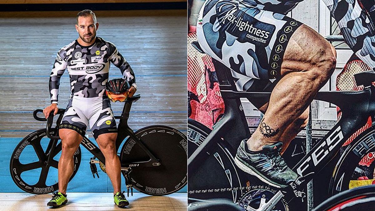 No es un montaje: un ciclista y su entrenamiento para que sus muslos midan 74 centímetros