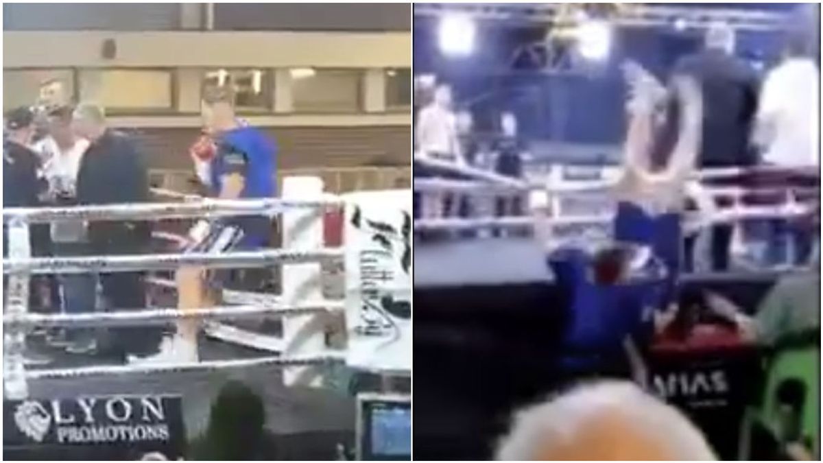 Se suspende la pelea por la caída del 'Rey Gigante': 2,07 metros y 130 kilos rompieron las cuerdas del ring