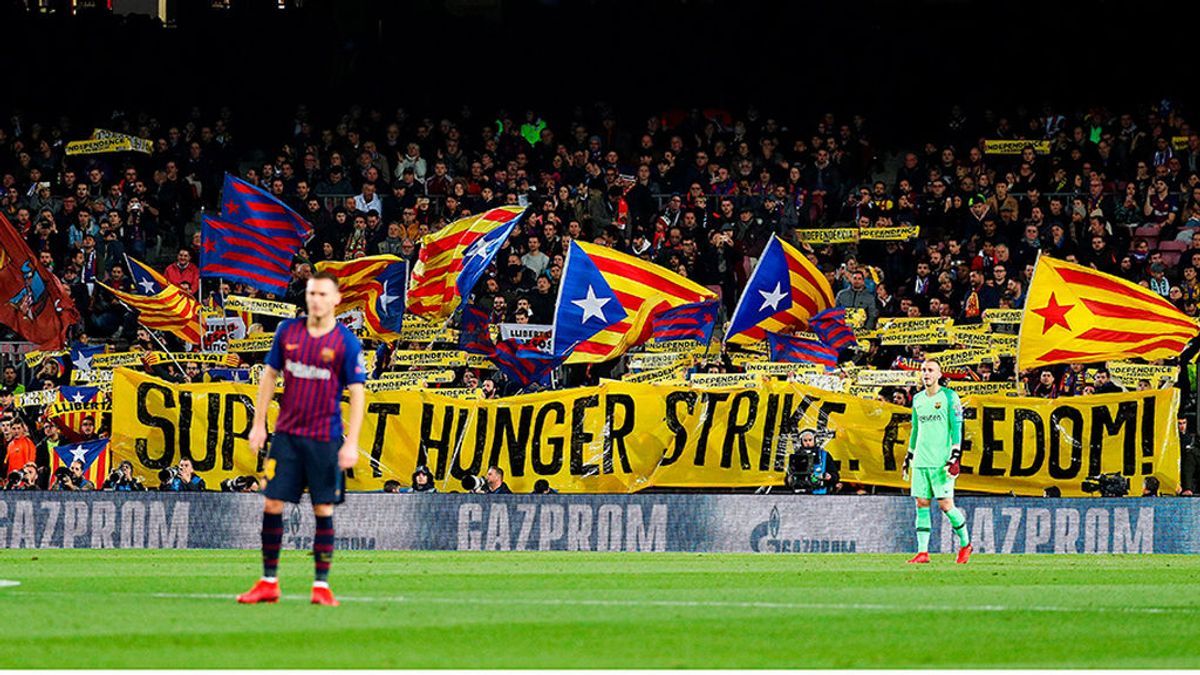 Camp Nou Barcelona pancarta