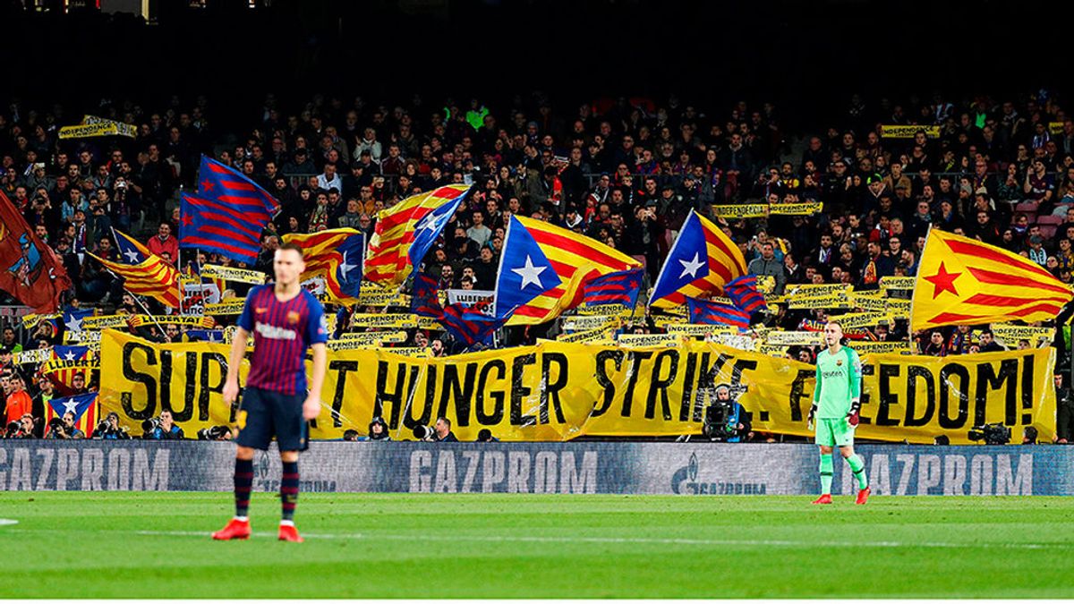 Camp Nou Barcelona pancarta Camp Nou Barcelona pancarta