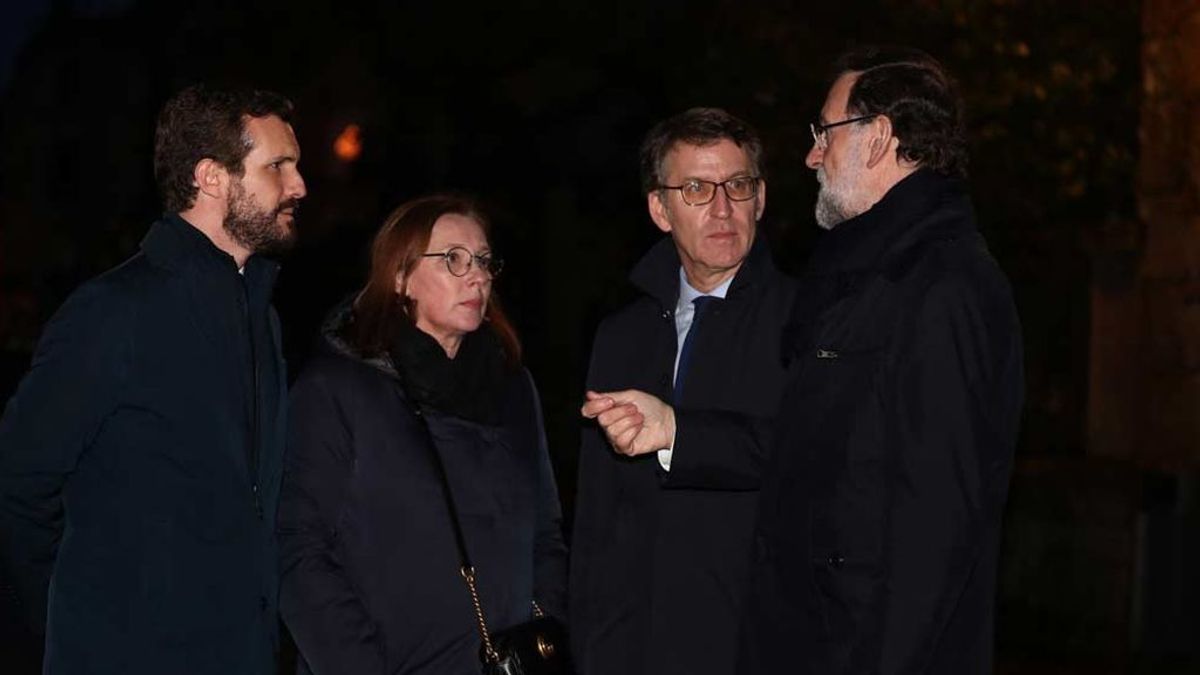 Casado y Feijóo arropan a Mariano Rajoy en el funeral de su hermana Mercedes Casado y Feijóo arropan a Mariano Rajoy en el funeral de su hermana Mercedes