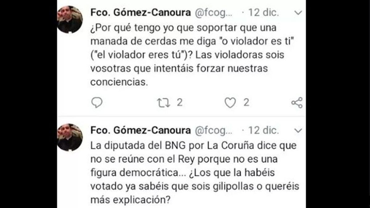 Un párroco 'troll' de A Coruña se desata en Twitter y llama  "manada de cerdas" a las feministas