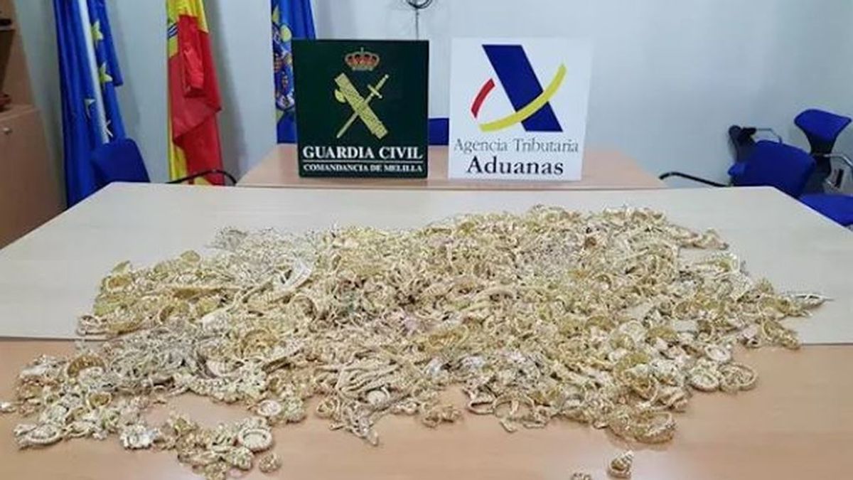 Encuentran en Melilla 26 kilos de oro escondidos en pañales de bebé