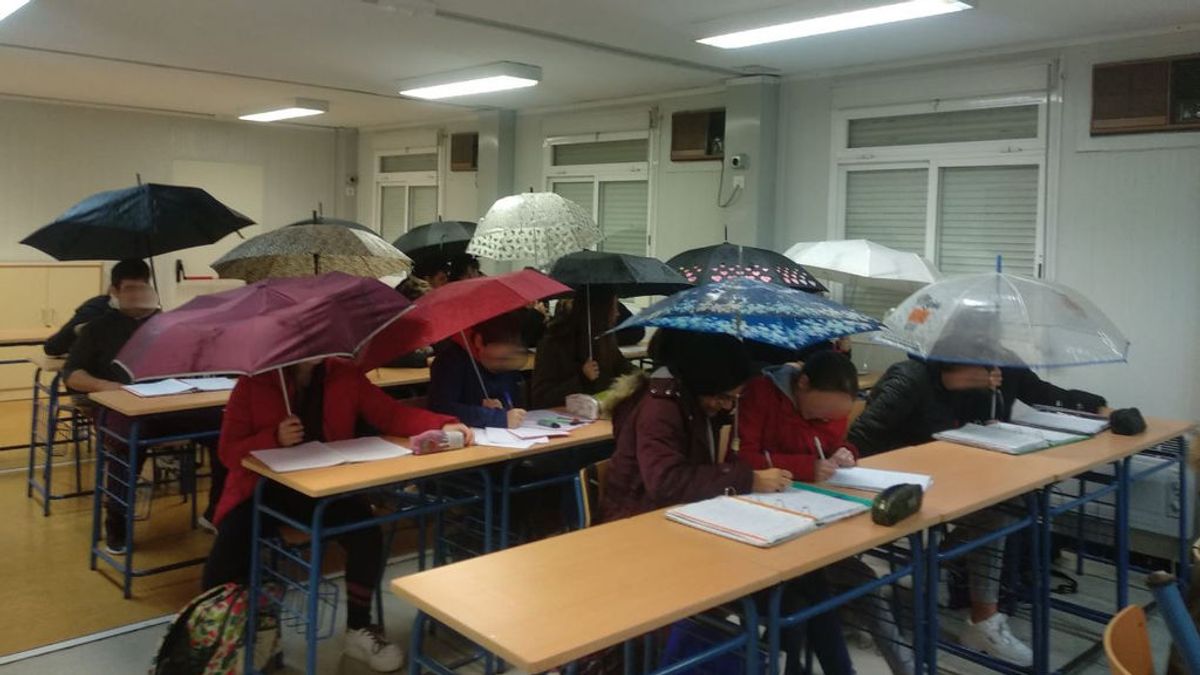 Dando clase bajo la lluvia