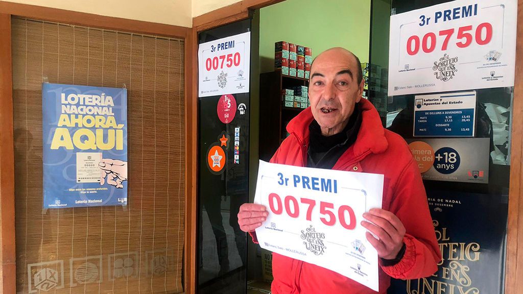 Un solo jugador se lleva los 18 millones de euros del tercer premio vendidos en un estanco de Mollerussa