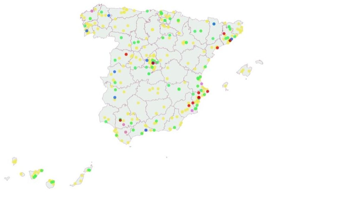 Consulta el mapa de premiados en la Lotería de Navidad: así se ha reparten los premos en toda España