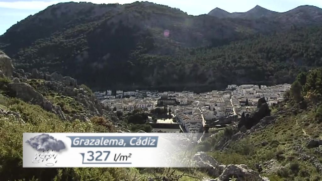 La lluvia deja 327 libros de agua en 24 horas en Grazalema (Cádiz), el segundo registro a nivel mundial