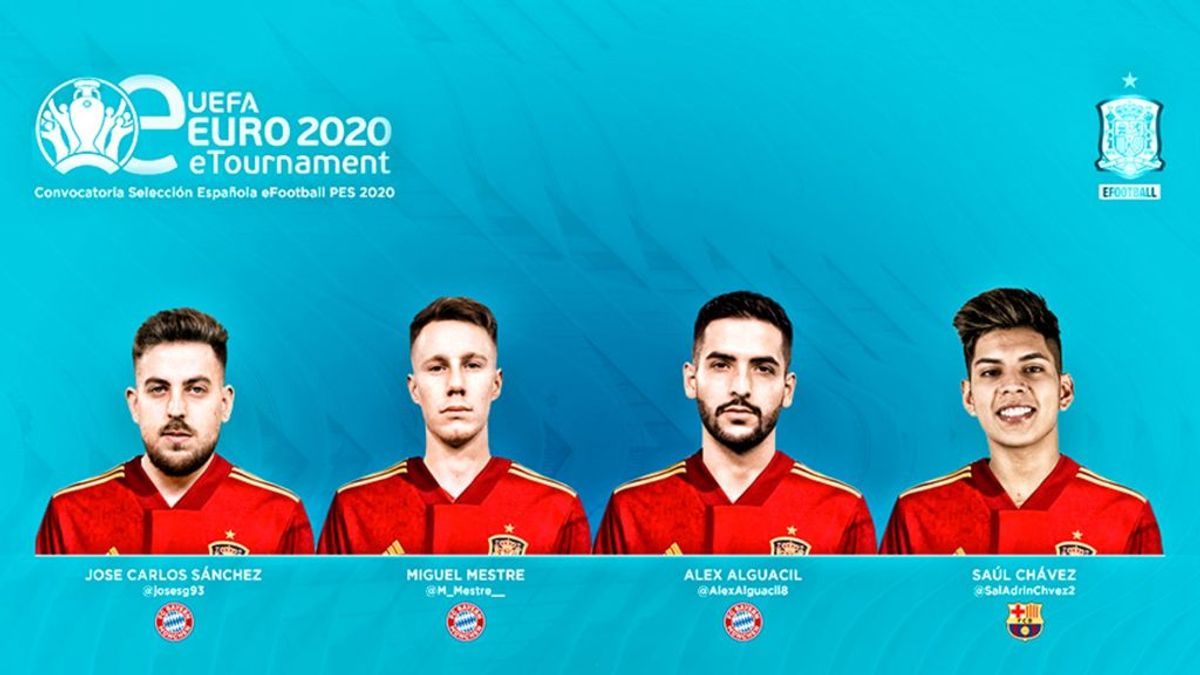 Los representantes de la eSeFutbol para la UEFA EURO 2020 eTournament: tres del Bayern y uno del Barcelona
