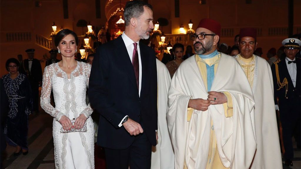 Reina Letizia en cena oficial en Marruecos