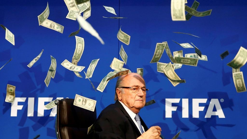 El presidente de la FIFA, Sepp Blatter, en una conferencia en julio de 2015