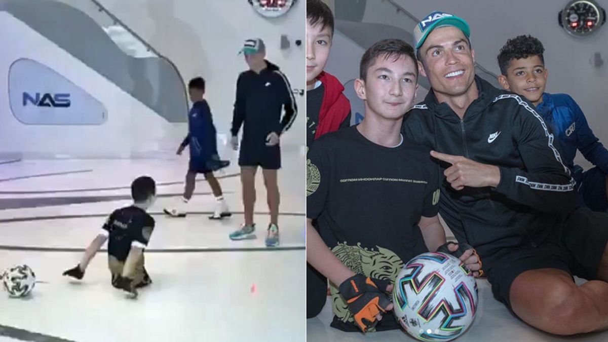 El vídeo de Cristiano Ronaldo jugando con un niño sin piernas al fútbol en su hotel de Dubái