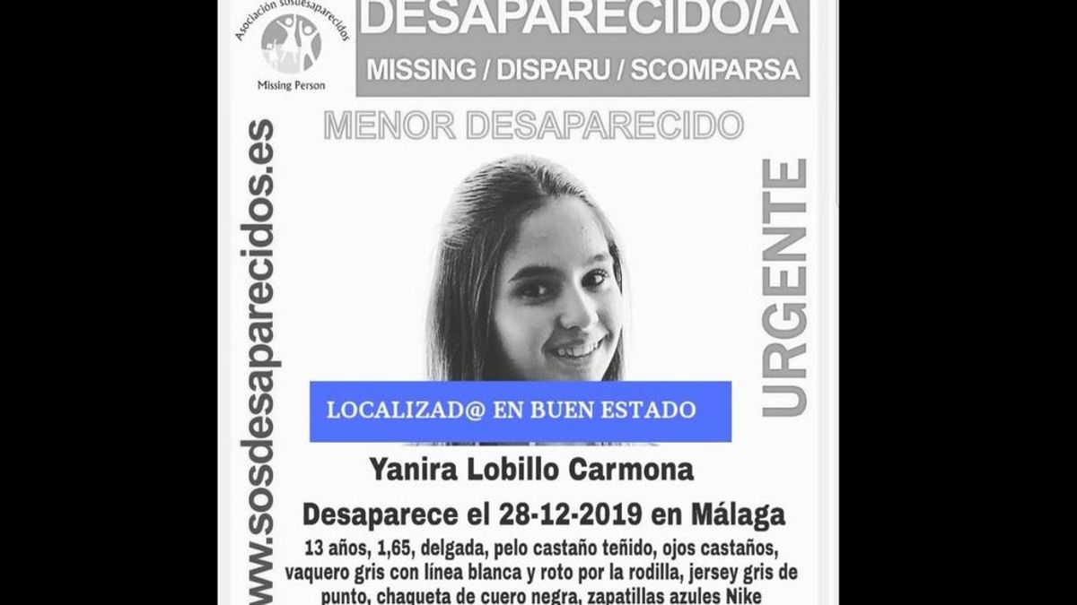 Localizan a Yanira Lobillo Carmona, la menor de 13 años desaparecida en Málaga