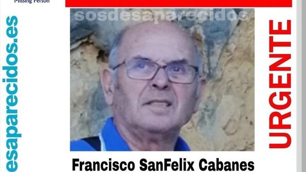 Continúa desaparecido un anciano de 75 años en Xátiva
